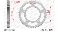 DC AFAM Stahl-Kettenrad 428 - 50Z (Silber) 35107-50| ID 105 LK 120 5-Loch