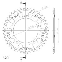 Supersprox Stealth-Kettenrad 520 - 43Z (blau)...