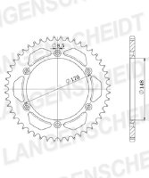 Supersprox Alu-Kettenrad 520 - 47Z (silber) ID 148,0 LK...