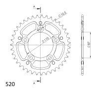 Supersprox Stealth-Kettenrad 520 - 39Z (gold)...