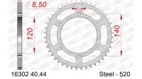 DC AFAM Stahl-Kettenrad 520 - 44Z (Silber) 16302-44| ID...