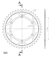 Supersprox Stealth-Kettenrad 520 - 45Z (gold)...