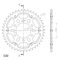 Supersprox Stealth-Kettenrad 530 - 43Z (gold)...