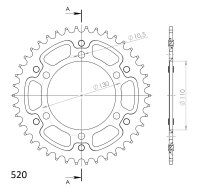 Supersprox Stealth-Kettenrad 520 - 42Z (blau)...