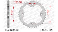 DC AFAM Stahl-Kettenrad 520 - 35Z (Silber) 16406-35| ID...