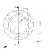 Supersprox Edge-Disc 520 - 43Z (blau) ACD-486:43-BLU|ID...