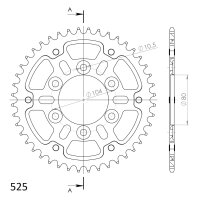 Supersprox Stealth-Kettenrad 525 - 44Z (blau)...