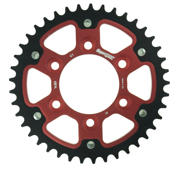 Supersprox Stealth-Kettenrad 525 - 41Z (rot) RST-1489:41-RED|ID 80,0 LK 104,0 6-Loch