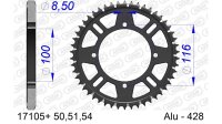 DC AFAM Alu-Kettenrad 428 - 50Z (Gun Metal) 17105+50 | ID...