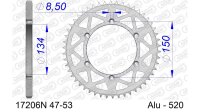 DC AFAM Alu-Kettenrad 520 - 47Z (Silber) 17206N-47 | ID...