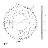 Supersprox Alu-Kettenrad 420 - 51Z (silber)...