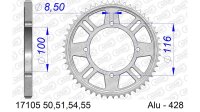 DC AFAM Alu-Kettenrad 428 - 51Z (Silber) 17105-51 | ID...