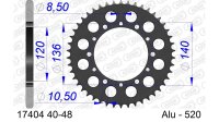 DC AFAM Alu-Kettenrad 520 - 40Z (Gun Metal) 17404-40 | ID...