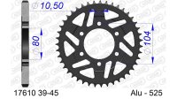 DC AFAM Alu-Kettenrad 525 - 45Z (Gun Metal) 17610-45 | ID 80 LK 104 6-Loch