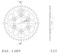 Supersprox Alu-Kettenrad 525 - 41Z (gold)...