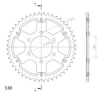 Supersprox Stealth-Kettenrad 530 - 48Z (gold)...