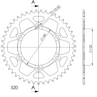 Supersprox Alu-Kettenrad 520 - 41Z (gold)...