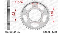 DC AFAM Stahl-Kettenrad 530 - 42Z (Silber) 16900-42| ID 92 LK 116 5-Loch