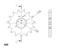 Supersprox Ritzel 420 - 13Z CST-251:13|grobverzahnt...