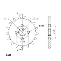 Supersprox Ritzel 420 - 17Z CST-253:17|grobverzahnt...