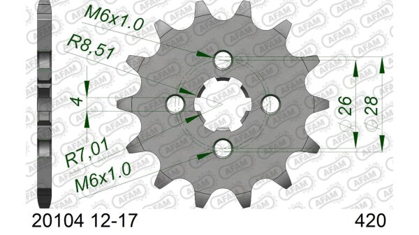 DC AFAM Ritzel 420 - 13Z 20104-13