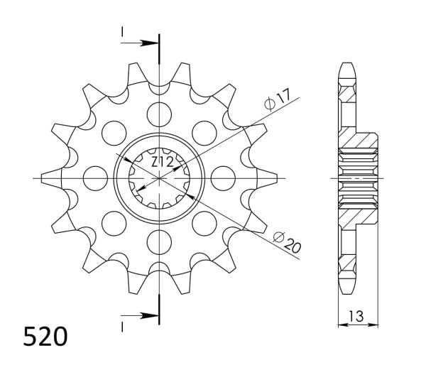 Supersprox Ritzel 520 - 14Z CST-125:14