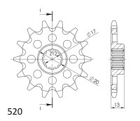 Supersprox Ritzel 520 - 14Z CST-125:14