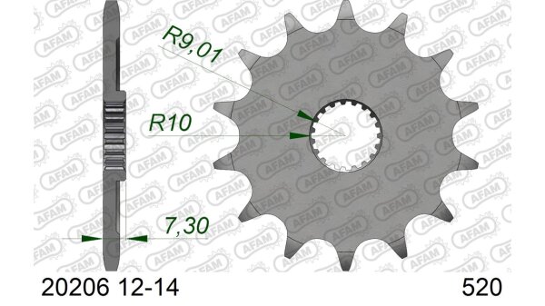 DC AFAM Ritzel 520 - 14Z 20206-14