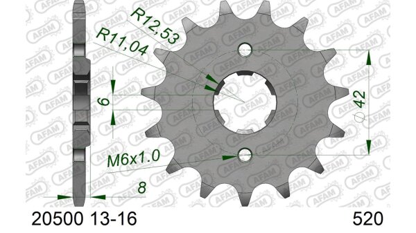 DC AFAM Ritzel 520 - 14Z 20500-14