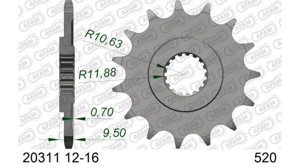 DC AFAM Ritzel 520 - 16Z 20311-16