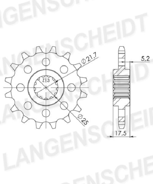 Supersprox Ritzel 525 - 16Z CST-297:16|feinverzahnt 21,4/25,0