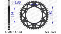 DC AFAM Alu-Kettenrad 520 - 47Z (Gun Metal) 17206+47 | ID...