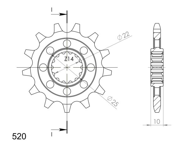 Supersprox Ritzel 520 - 13Z CST-250/300:13