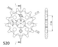 Supersprox Ritzel 520 - 13Z CST-1352:13|grobverzahnt...