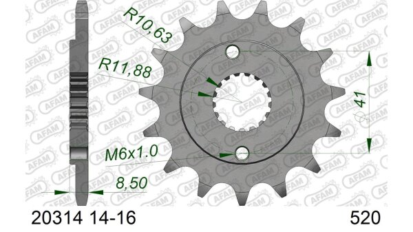 DC AFAM Ritzel 520 - 16Z 20314-16