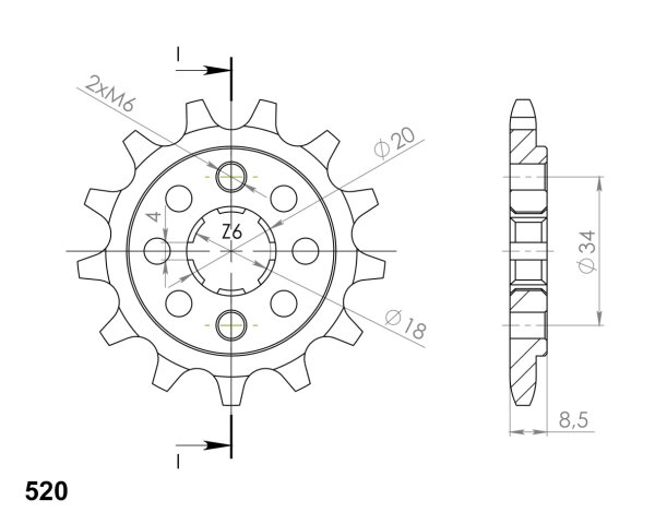 Supersprox Ritzel 520 - 12Z CST-270:12