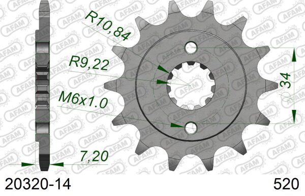 Supersprox Ritzel 520 - 14Z CST-1321:14|feinverzahnt 18,4/21,6