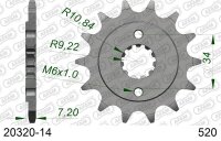 Supersprox Ritzel 520 - 14Z CST-1321:14|feinverzahnt...