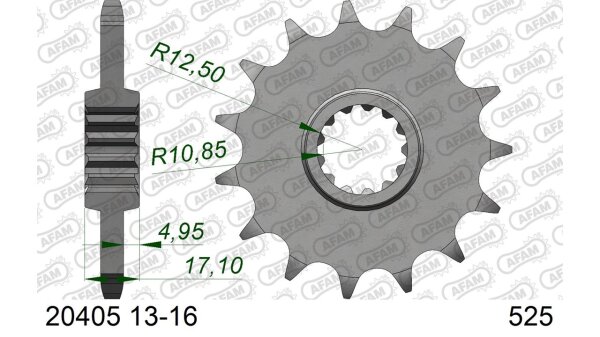 DC AFAM Ritzel 525 - 16Z 20405-16