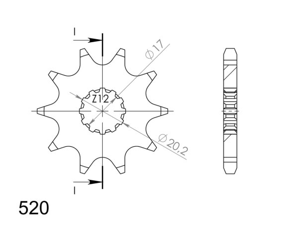 Supersprox Ritzel 520 - 9Z CST-1-445:9