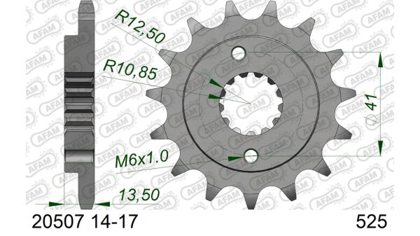 DC AFAM Ritzel 525 - 17Z 20507-17