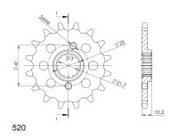 Supersprox Ritzel 520 - 16Z CST-308:16