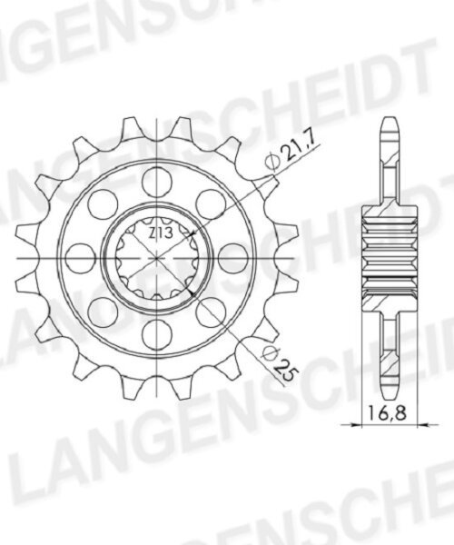 Supersprox Ritzel 520 - 16Z CST-1373:16|feinverzahnt 21,7/25,0