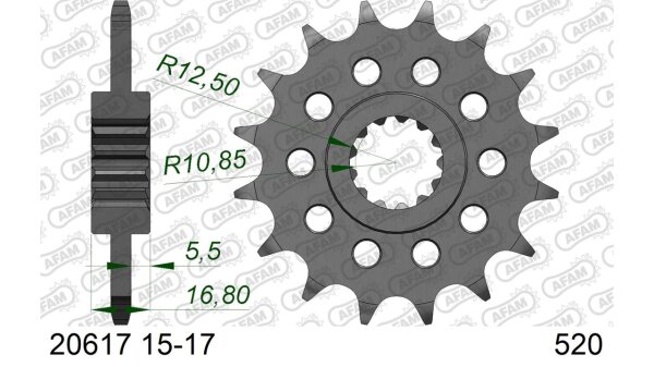 DC AFAM Ritzel 520 - 15Z 20617-15