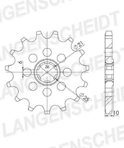 Supersprox Ritzel 630 - 15Z CST-319:15|grobverzahnt 21,0/25,0