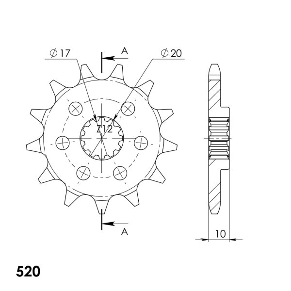 Supersprox Ritzel 520 - 13Z CST-126:13