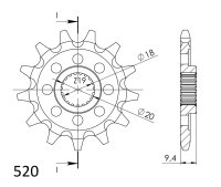 Supersprox Ritzel 520 - 13Z CST-1324:13|feinverzahnt...