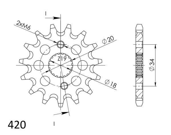 Supersprox Ritzel 420 - 16Z CST-1310:16