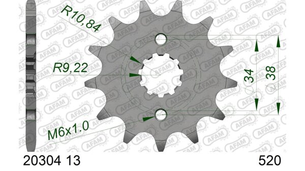 DC AFAM Ritzel 520 - 13Z 20304-13