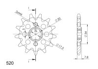 Supersprox Ritzel 520 - 12Z CST-327:12|grobverzahnt...